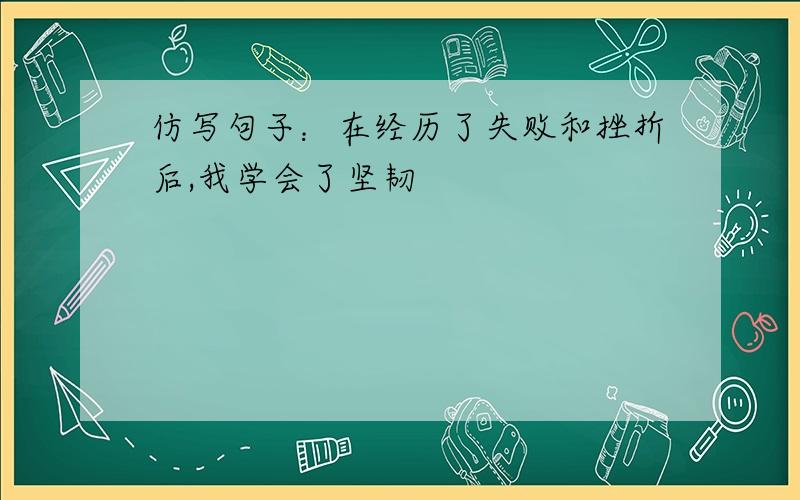 仿写句子：在经历了失败和挫折后,我学会了坚韧