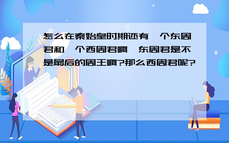 怎么在秦始皇时期还有一个东周君和一个西周君啊,东周君是不是最后的周王啊?那么西周君呢?