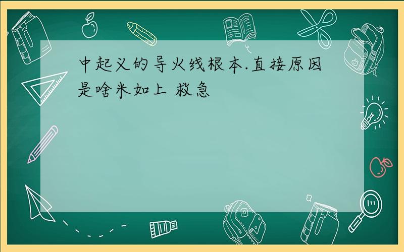 中起义的导火线根本.直接原因是啥米如上 救急