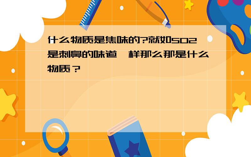 什么物质是焦味的?就如SO2是刺鼻的味道一样那么那是什么物质？