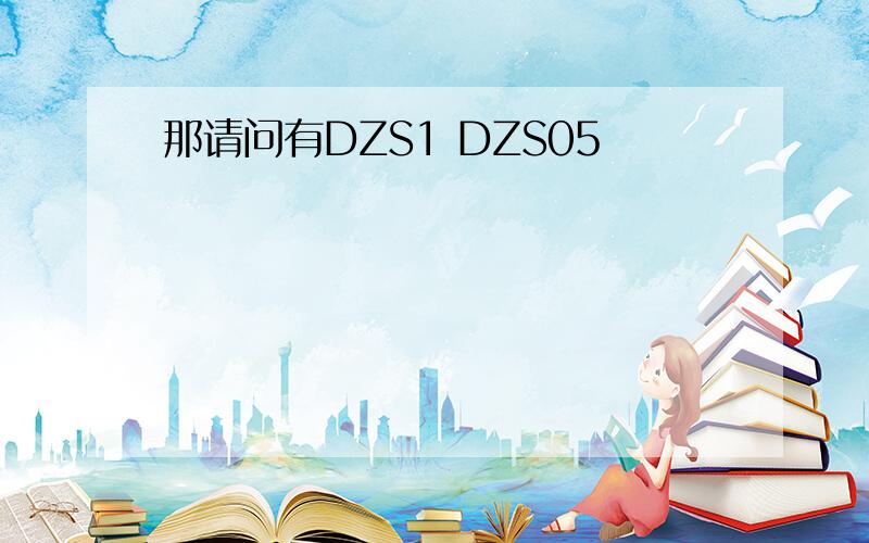 那请问有DZS1 DZS05