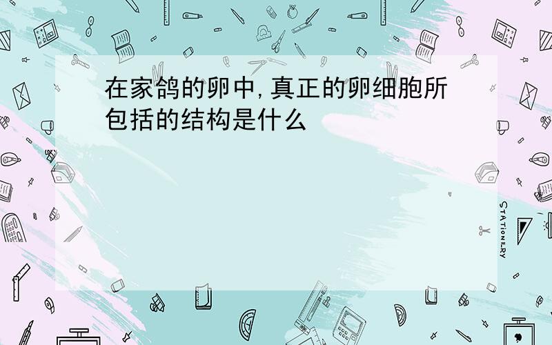 在家鸽的卵中,真正的卵细胞所包括的结构是什么