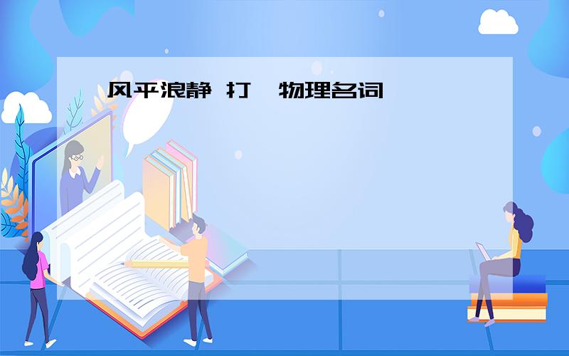 风平浪静 打一物理名词