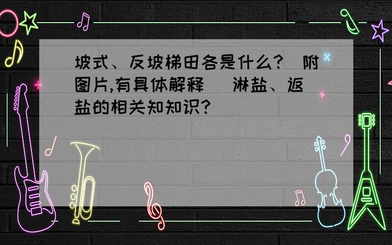 坡式、反坡梯田各是什么?(附图片,有具体解释) 淋盐、返盐的相关知知识?