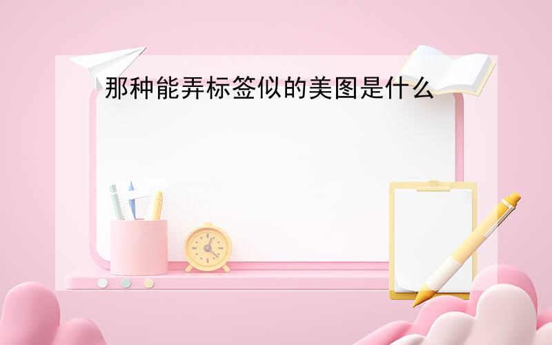 那种能弄标签似的美图是什么