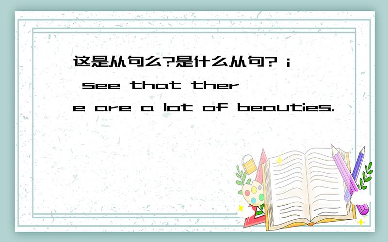 这是从句么?是什么从句? i see that there are a lot of beauties.