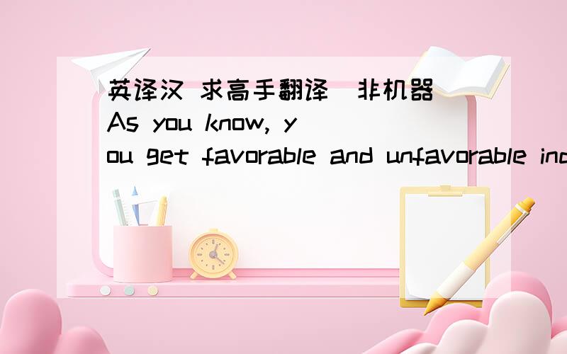 英译汉 求高手翻译（非机器）As you know, you get favorable and unfavorable indices about the future always at the same time,and it becomes a delicate matter of judgment．I will say this to you again：When it becomes clear that the Gover