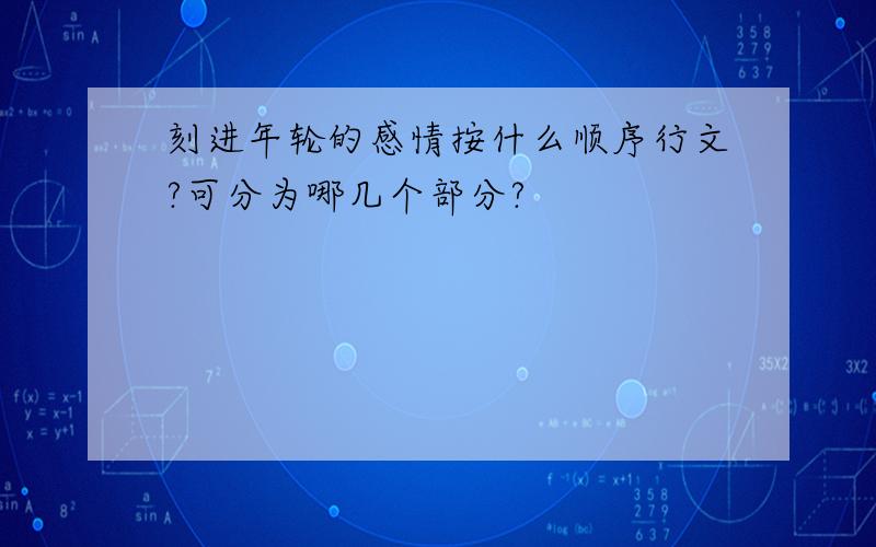 刻进年轮的感情按什么顺序行文?可分为哪几个部分?