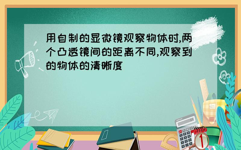 用自制的显微镜观察物体时,两个凸透镜间的距离不同,观察到的物体的清晰度（ ）