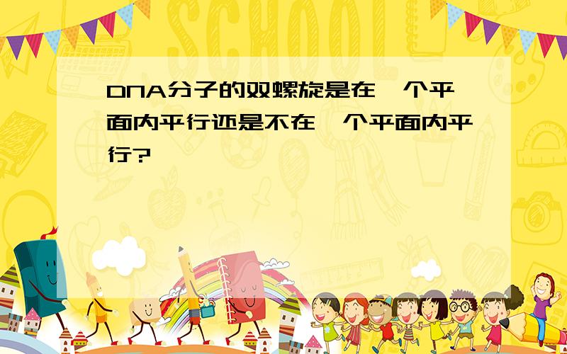 DNA分子的双螺旋是在一个平面内平行还是不在一个平面内平行?