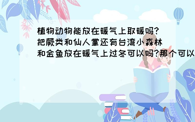 植物动物能放在暖气上取暖吗?把蕨类和仙人掌还有台湾小森林和金鱼放在暖气上过冬可以吗?那个可以?那个不可以?