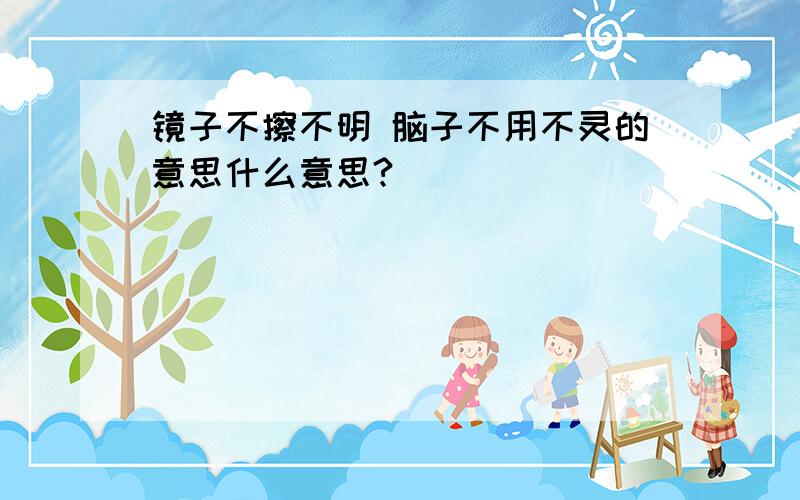 镜子不擦不明 脑子不用不灵的意思什么意思?