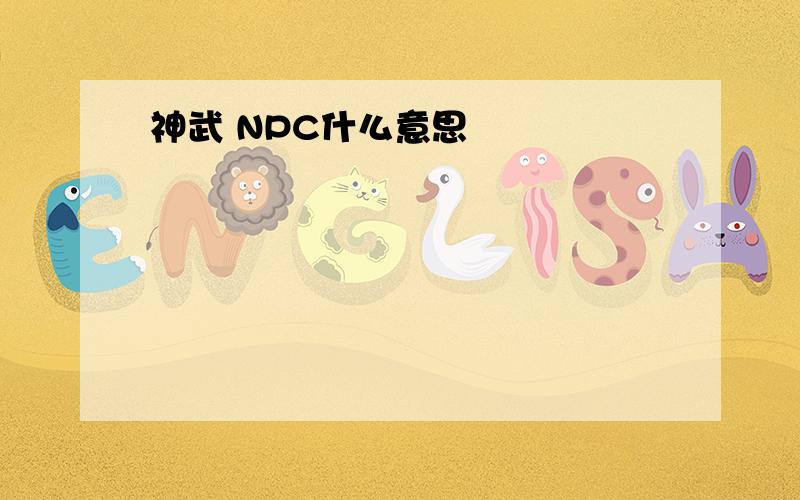 神武 NPC什么意思