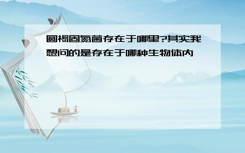 圆褐固氮菌存在于哪里?其实我想问的是存在于哪种生物体内……