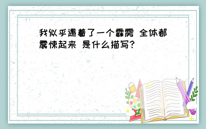 我似乎遇着了一个霹雳 全体都震悚起来 是什么描写?