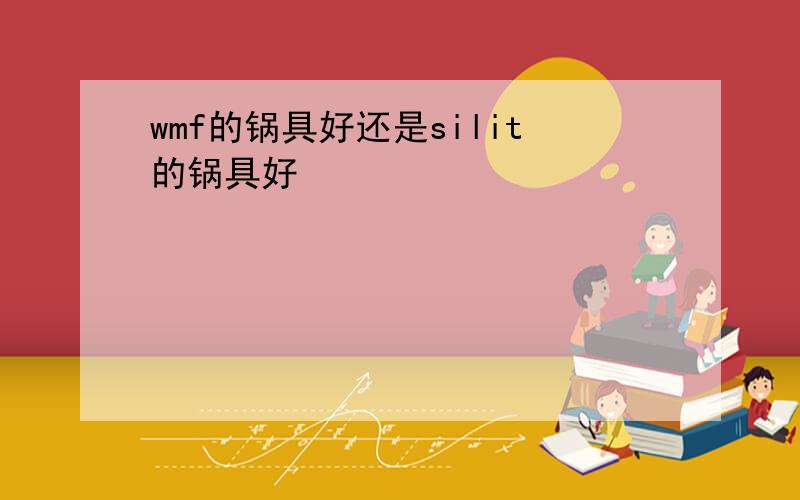 wmf的锅具好还是silit的锅具好