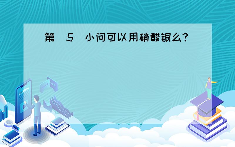 第（5）小问可以用硝酸银么?