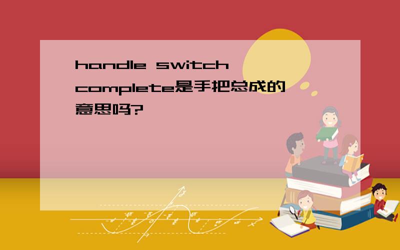 handle switch complete是手把总成的意思吗?