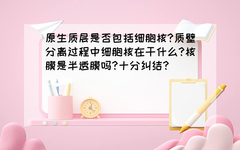 原生质层是否包括细胞核?质壁分离过程中细胞核在干什么?核膜是半透膜吗?十分纠结?