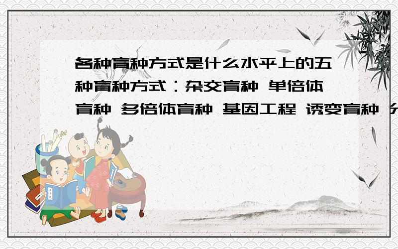 各种育种方式是什么水平上的五种育种方式：杂交育种 单倍体育种 多倍体育种 基因工程 诱变育种 分别是细胞水平?分子水平