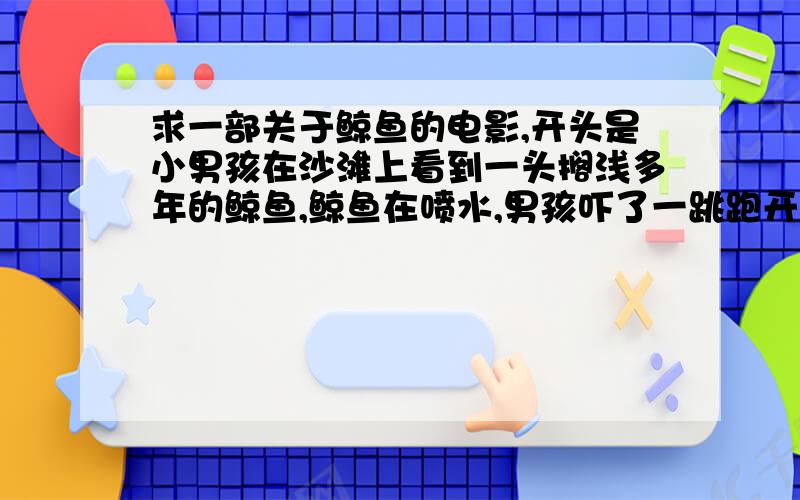 求一部关于鲸鱼的电影,开头是小男孩在沙滩上看到一头搁浅多年的鲸鱼,鲸鱼在喷水,男孩吓了一跳跑开了好像是纪录片,昨天CCTV7的人与自然还是动物世界最后有提过,让人见识到自然的力量,