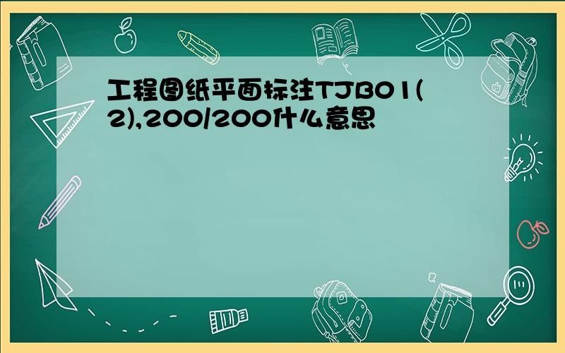 工程图纸平面标注TJB01(2),200/200什么意思