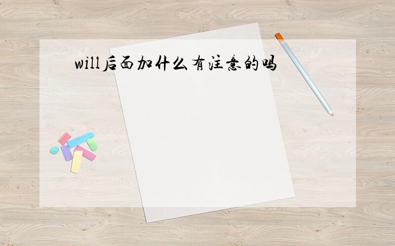 will后面加什么有注意的吗