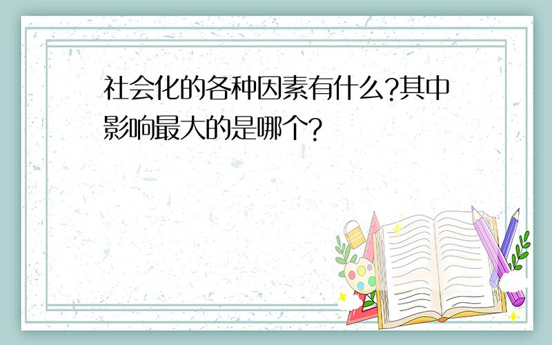 社会化的各种因素有什么?其中影响最大的是哪个?