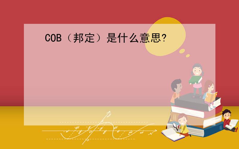 COB（邦定）是什么意思?