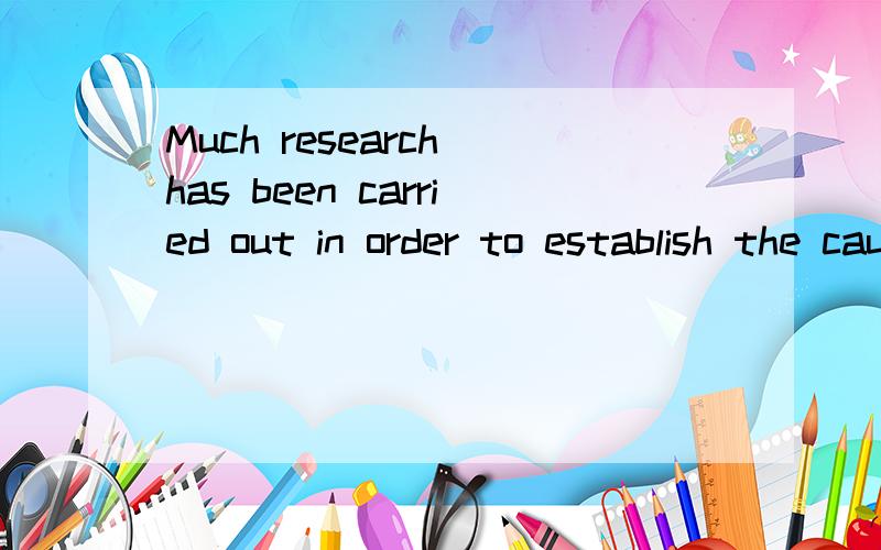 Much research has been carried out in order to establish the causes of cance