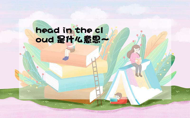 head in the cloud 是什么意思～