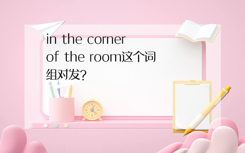 in the corner of the room这个词组对发?