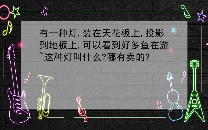 有一种灯,装在天花板上,投影到地板上,可以看到好多鱼在游~这种灯叫什么?哪有卖的?