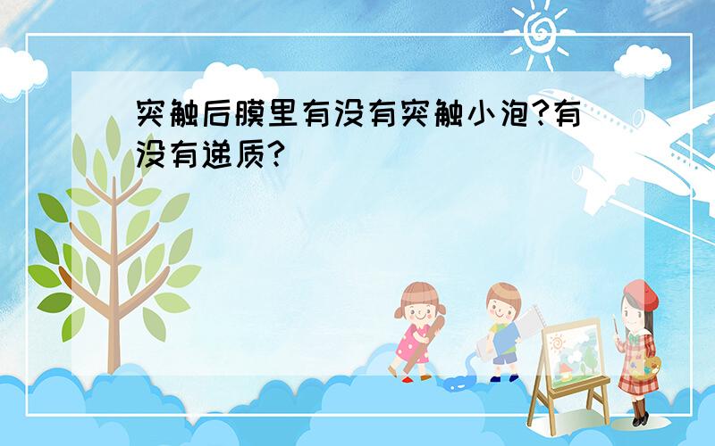 突触后膜里有没有突触小泡?有没有递质?