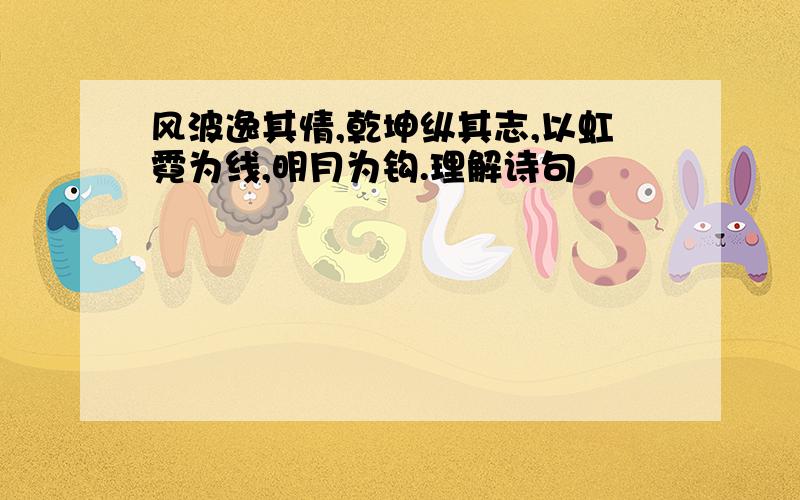 风波逸其情,乾坤纵其志,以虹霓为线,明月为钩.理解诗句