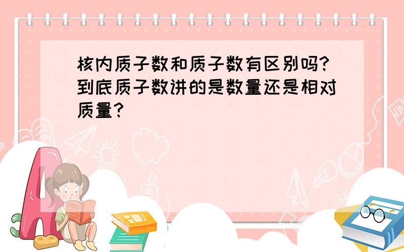 核内质子数和质子数有区别吗?到底质子数讲的是数量还是相对质量?