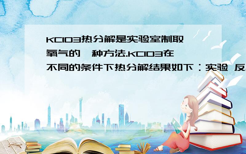 KClO3热分解是实验室制取氧气的一种方法.KClO3在不同的条件下热分解结果如下：实验 反应体系 第一放热温度/℃ 第二放热温度/℃ A KClO3 400 480 B KClO3+Fe2O3 360 390 C KClO3+MnO2 350 已知⑴K(s)+1/2Cl2(g)=K