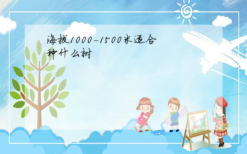 海拔1000-1500米适合种什么树