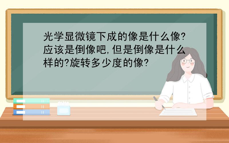 光学显微镜下成的像是什么像?应该是倒像吧,但是倒像是什么样的?旋转多少度的像?