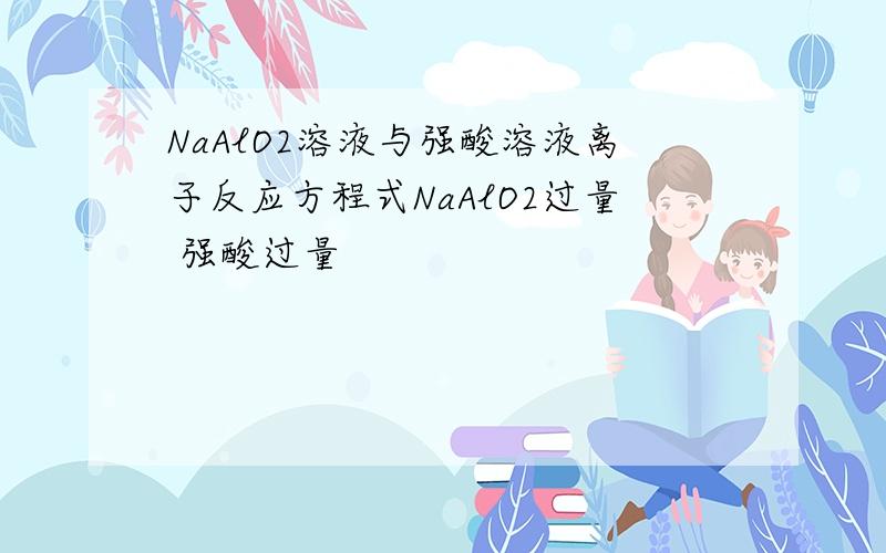 NaAlO2溶液与强酸溶液离子反应方程式NaAlO2过量 强酸过量