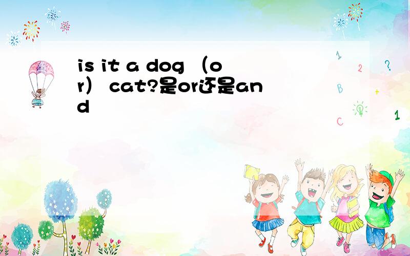 is it a dog （or） cat?是or还是and