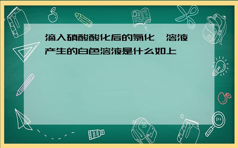 滴入硝酸酸化后的氯化钡溶液,产生的白色溶液是什么如上