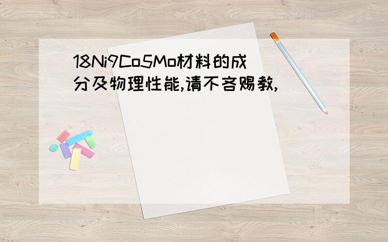 18Ni9Co5Mo材料的成分及物理性能,请不吝赐教,