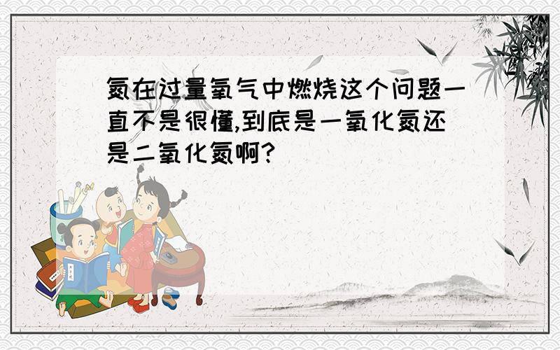 氮在过量氧气中燃烧这个问题一直不是很懂,到底是一氧化氮还是二氧化氮啊?