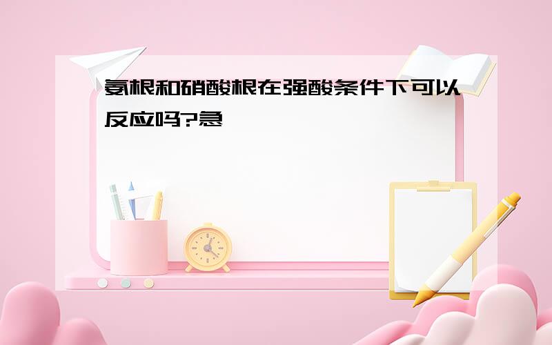 氨根和硝酸根在强酸条件下可以反应吗?急