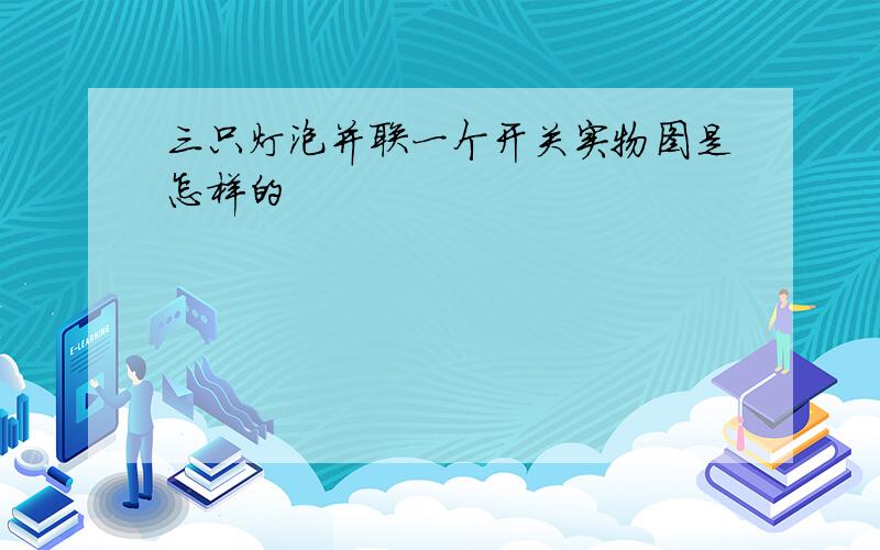 三只灯泡并联一个开关实物图是怎样的