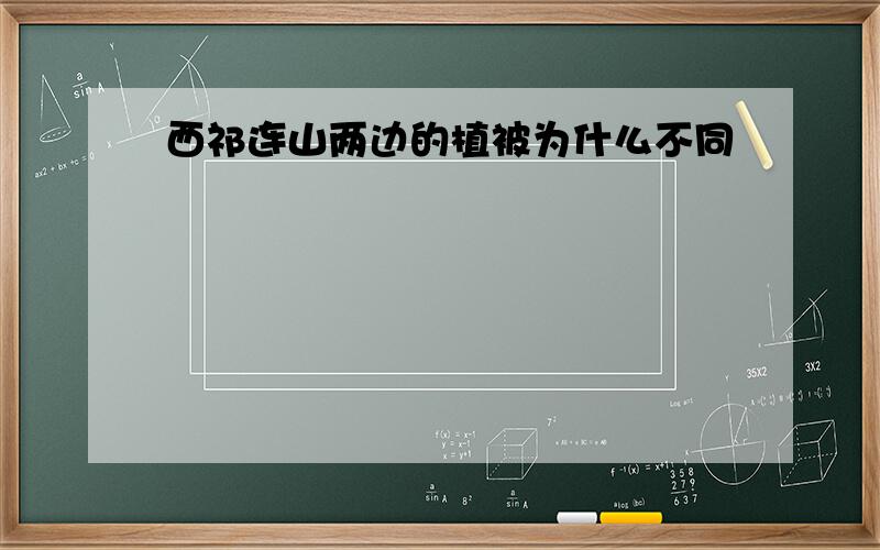 西祁连山两边的植被为什么不同