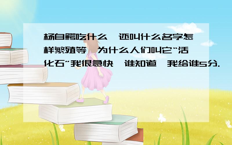 杨自鳄吃什么,还叫什么名字怎样繁殖等,为什么人们叫它“活化石”我很急快,谁知道,我给谁5分.