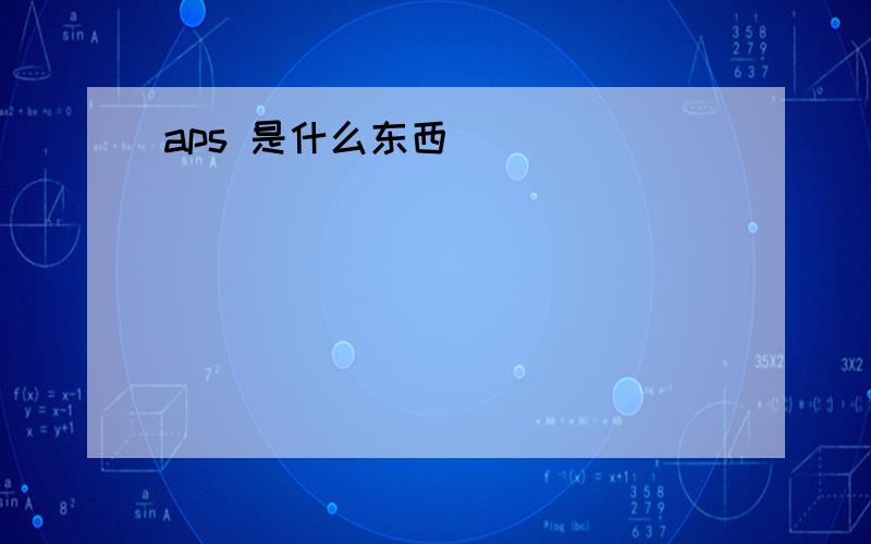 aps 是什么东西