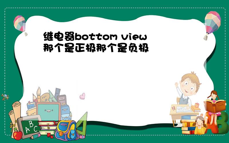 继电器bottom view那个是正极那个是负极